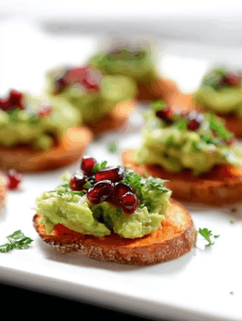 Süßkartoffel-Crostini mit Avocado