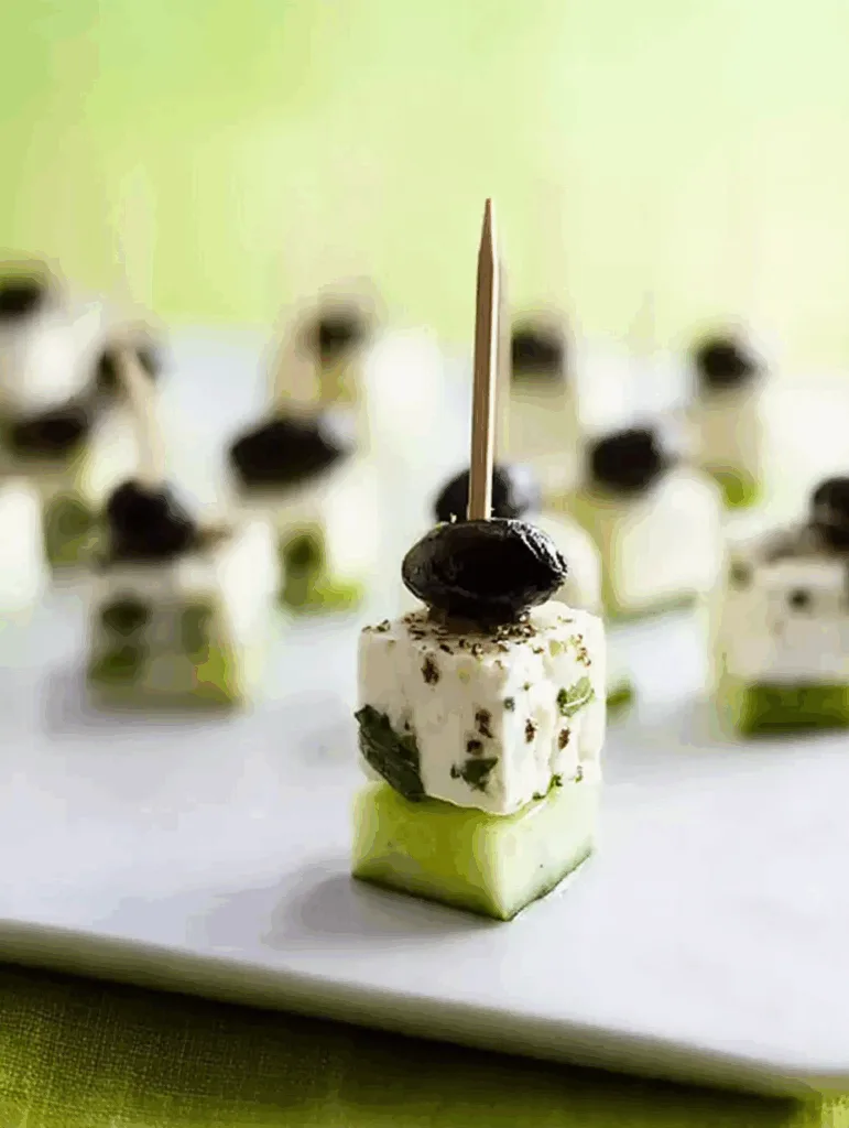 Feta Spieße mit Gurke Rezept