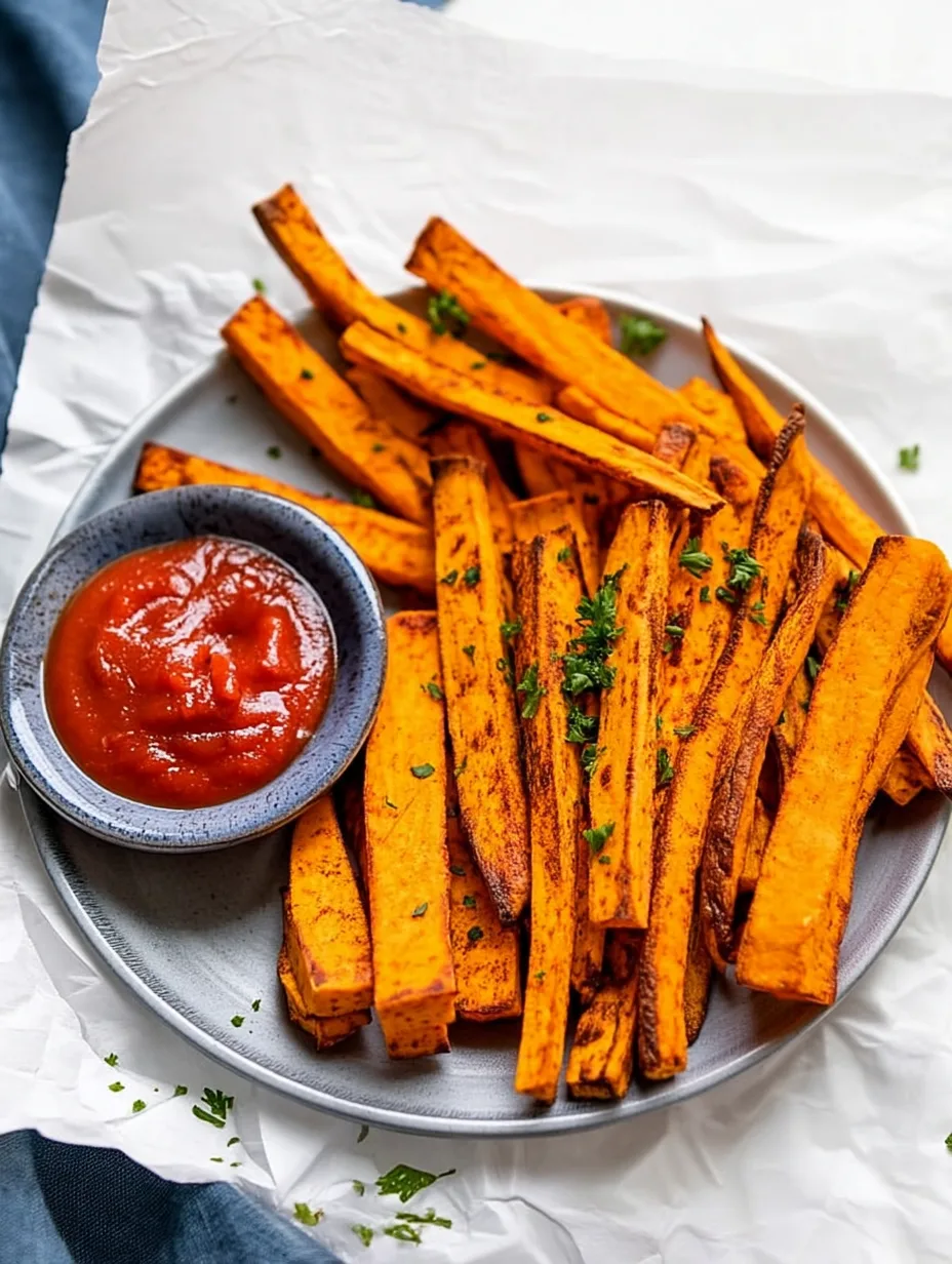 Airfryer Süßkartoffel Pommes – fettarm und extra knusprig