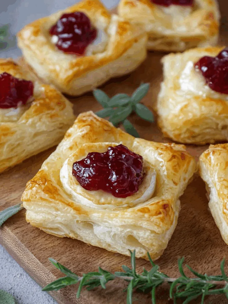 Blätterteig-Häppchen mit Camembert