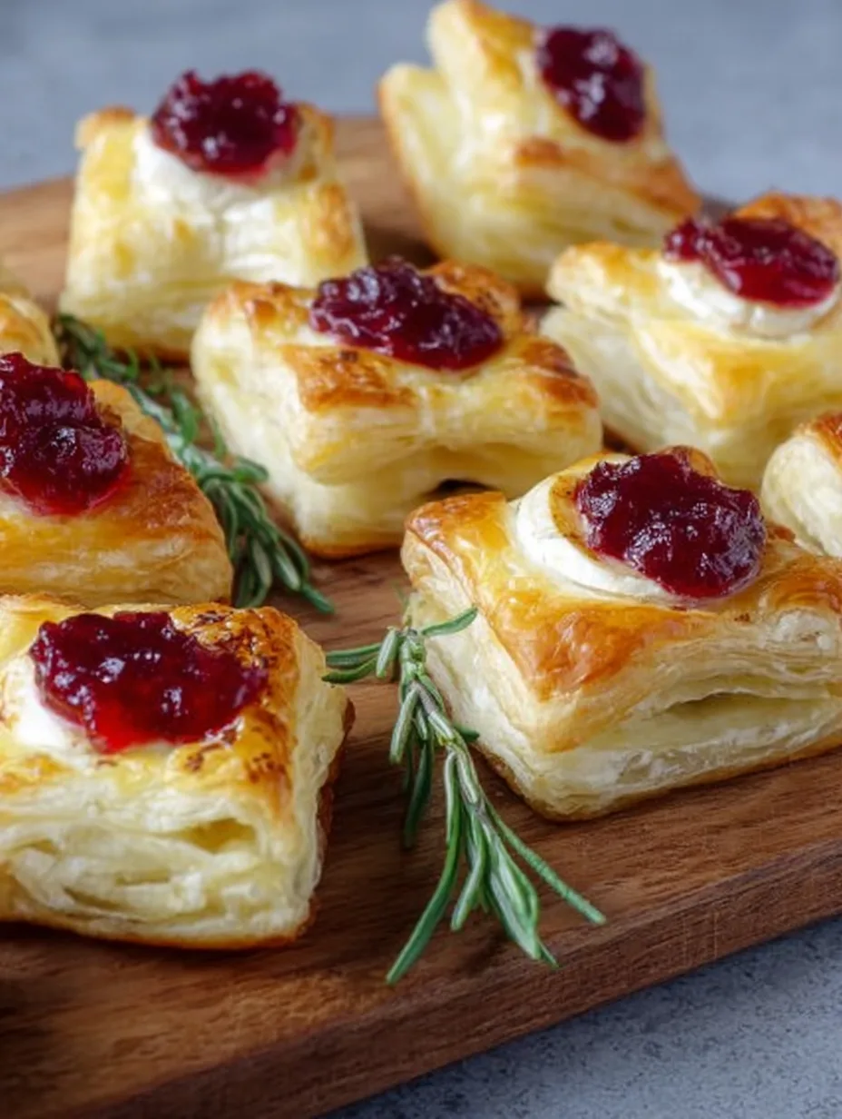 Blätterteig-Häppchen mit Camembert