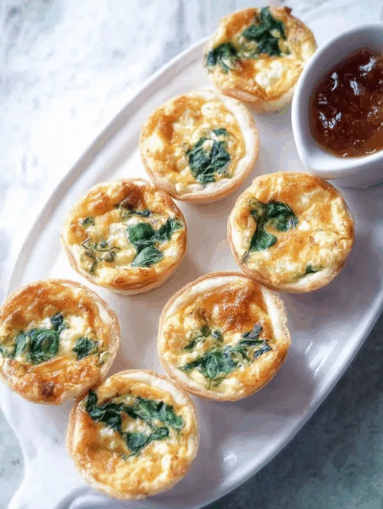 Mini-Quiches mit Spinat & Feta