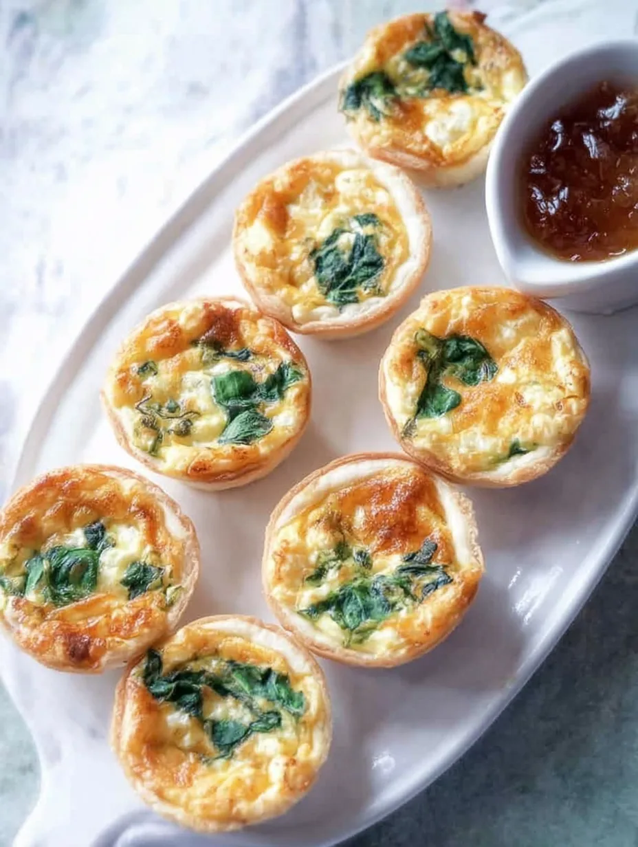 Mini-Quiches mit Spinat & Feta