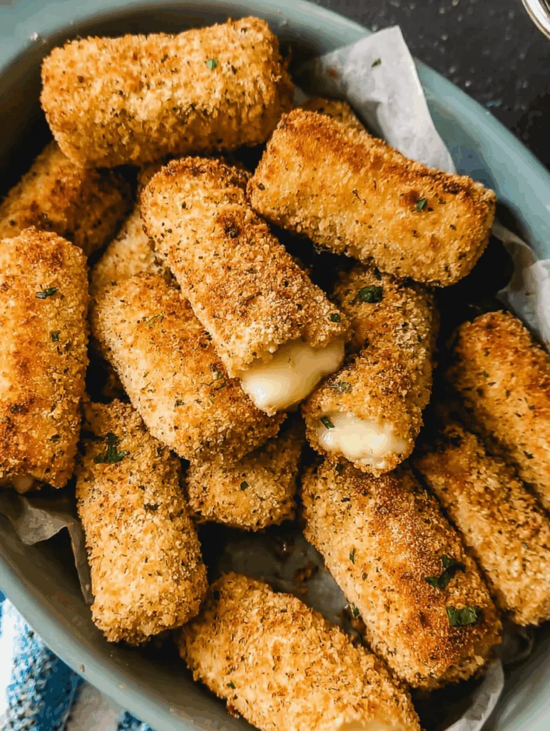 Mozzarella-Sticks aus dem Ofen
