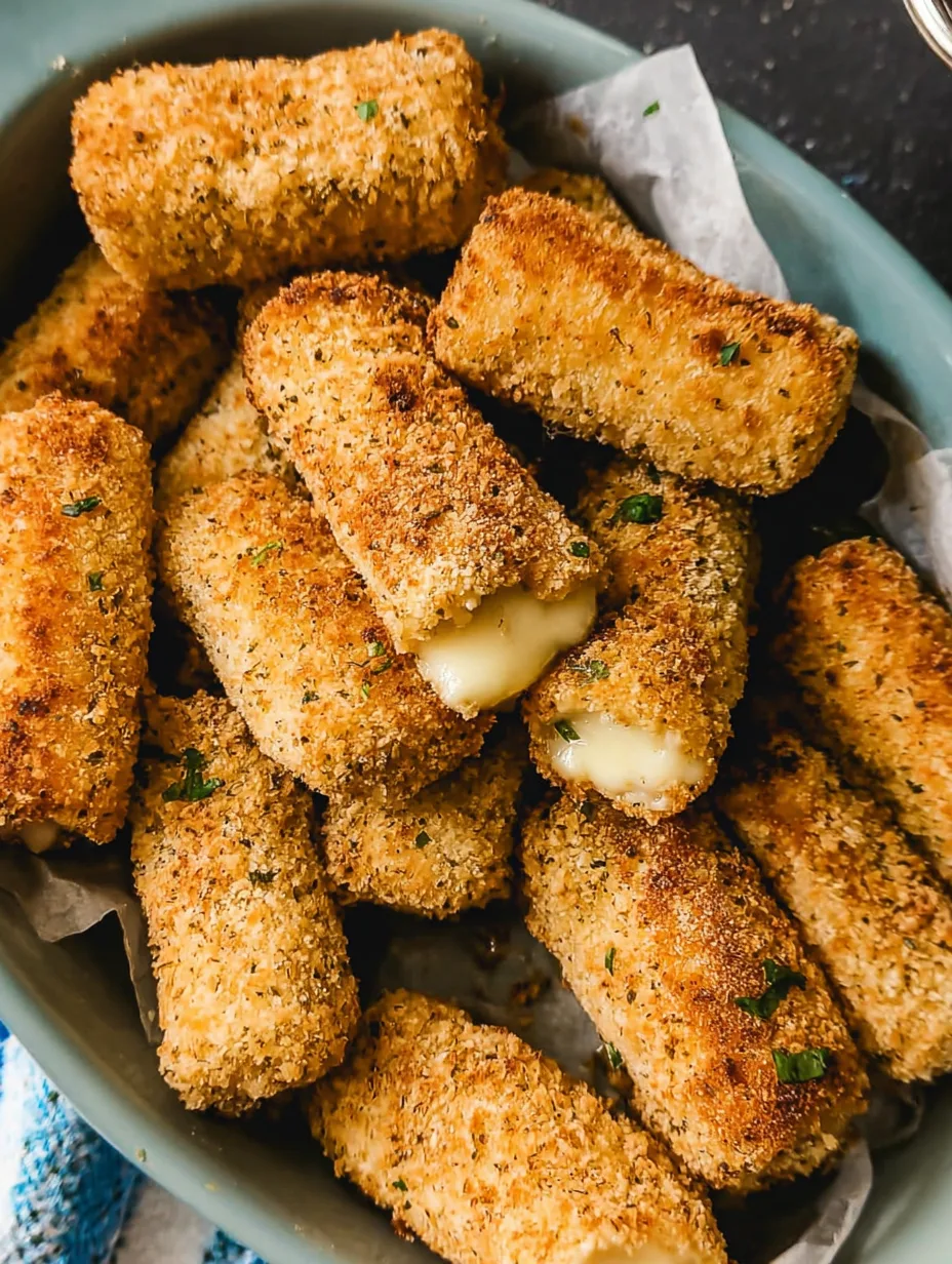 Mozzarella-Sticks aus dem Ofen