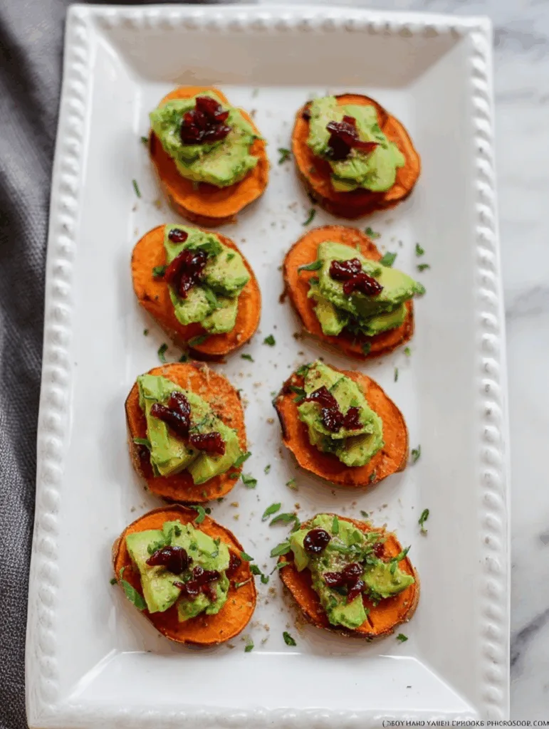 Süßkartoffel-Crostini mit Avocado