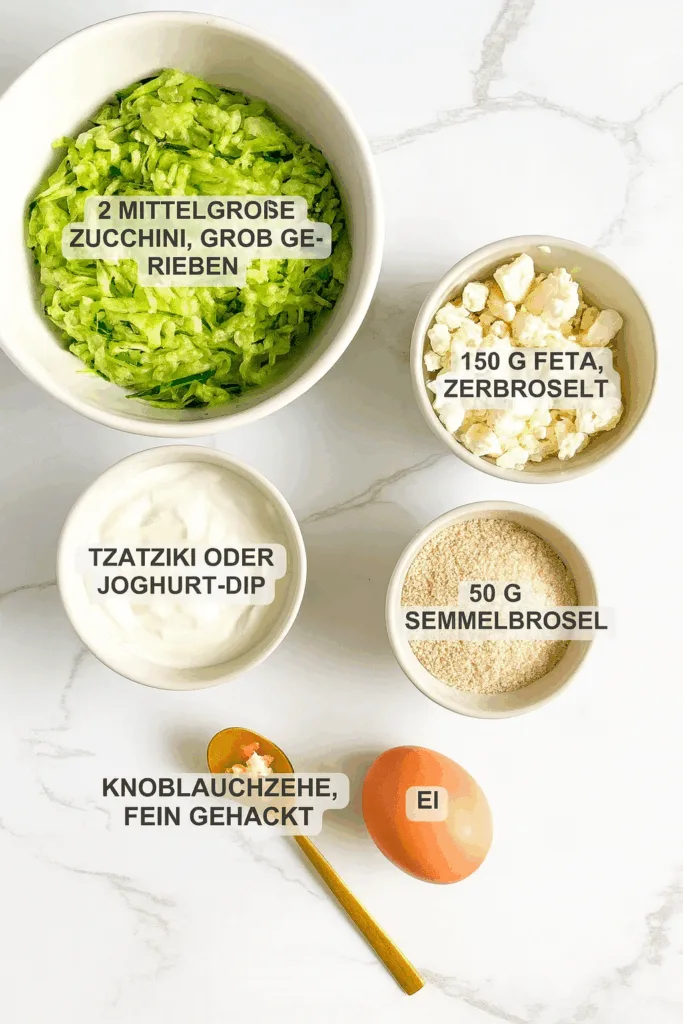 Knusprige Zucchini-Feta-Bällchen