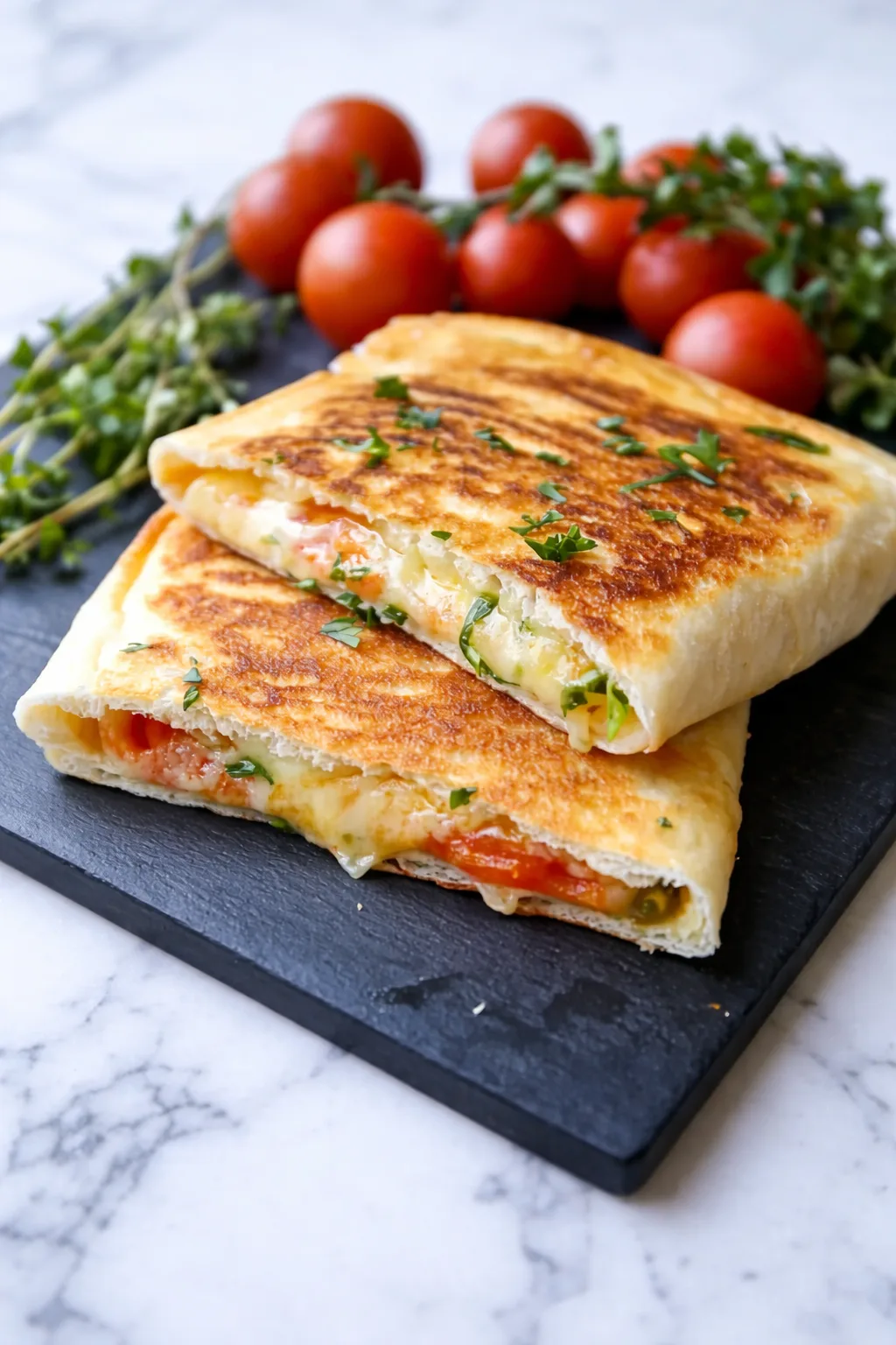 Einfacher Frühstückswrap mit Ei, Käse und Tomaten – Schnelles Frühstücksrezept