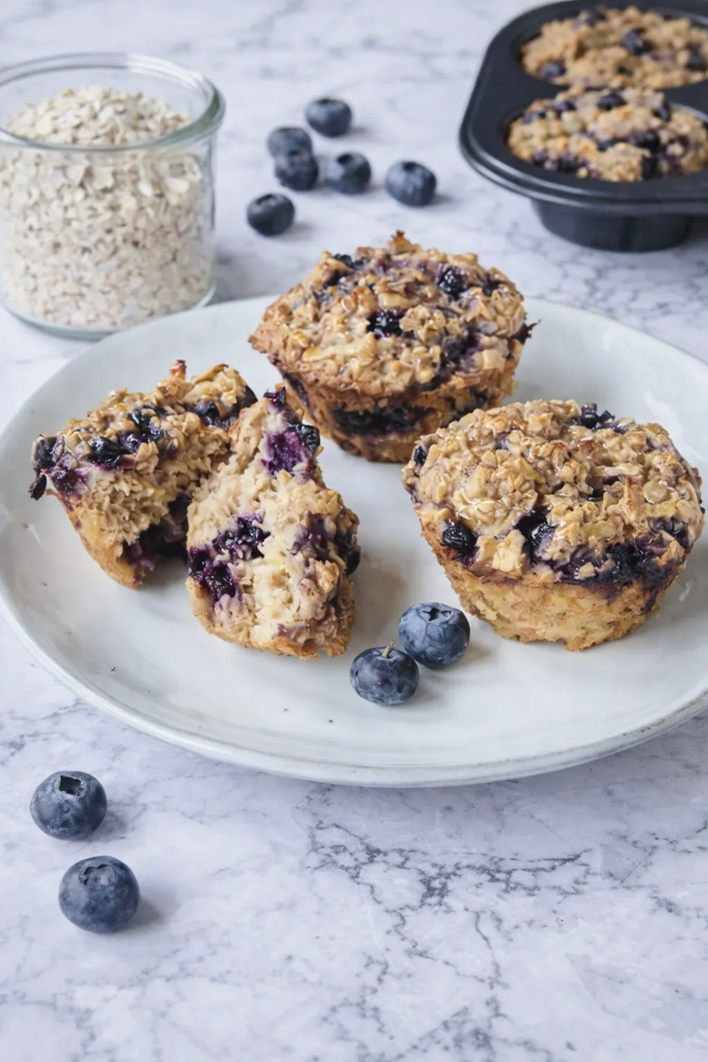 Gesunde Bananen-Haferflocken-Muffins