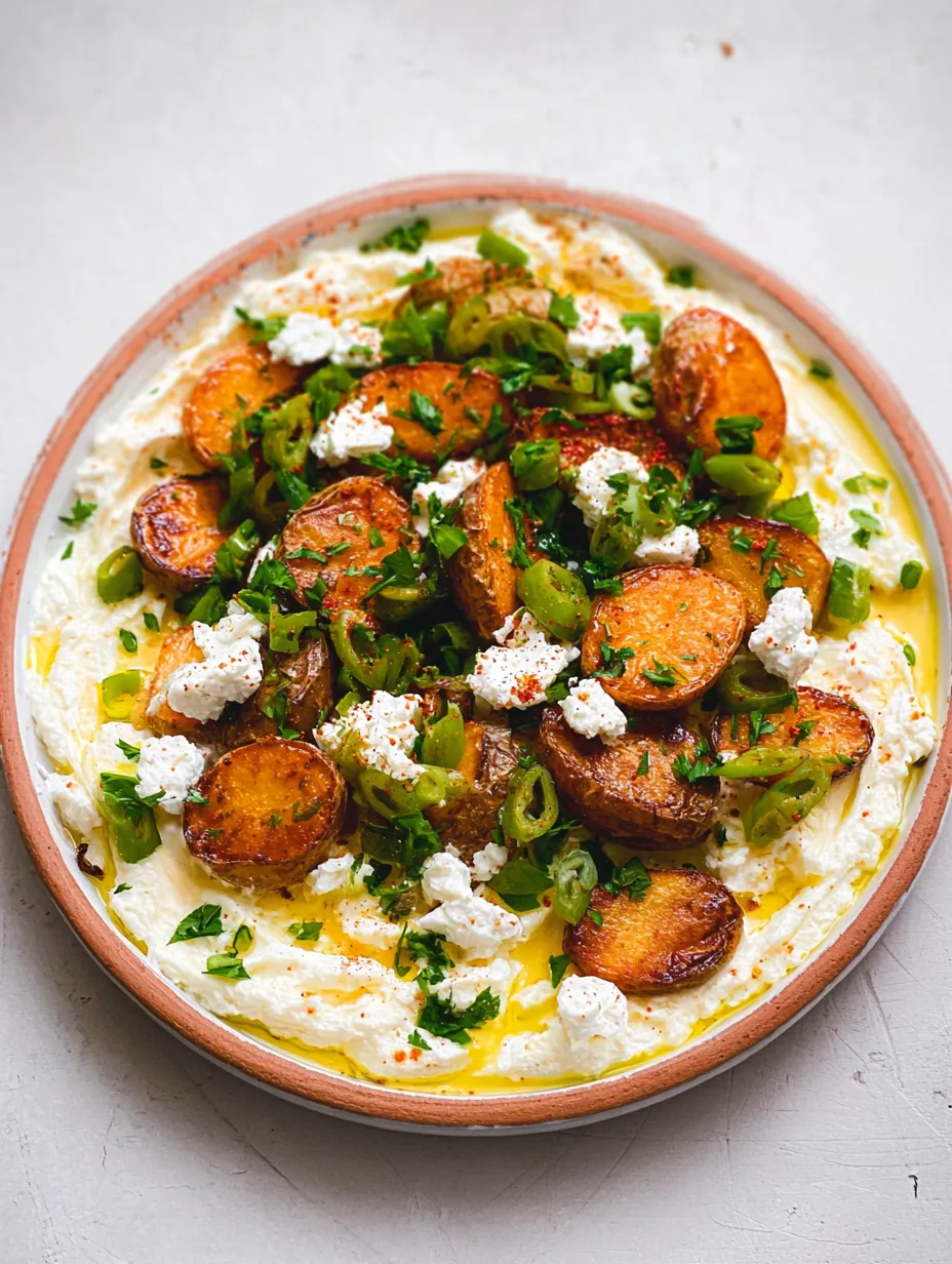Knusprige Kartoffeln mit Whipped Feta