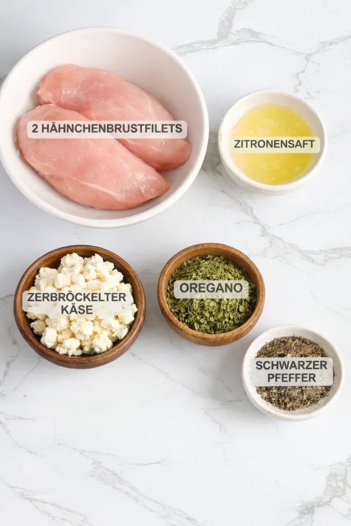 Zitronen-Hähnchen mit Feta aus dem Airfryer