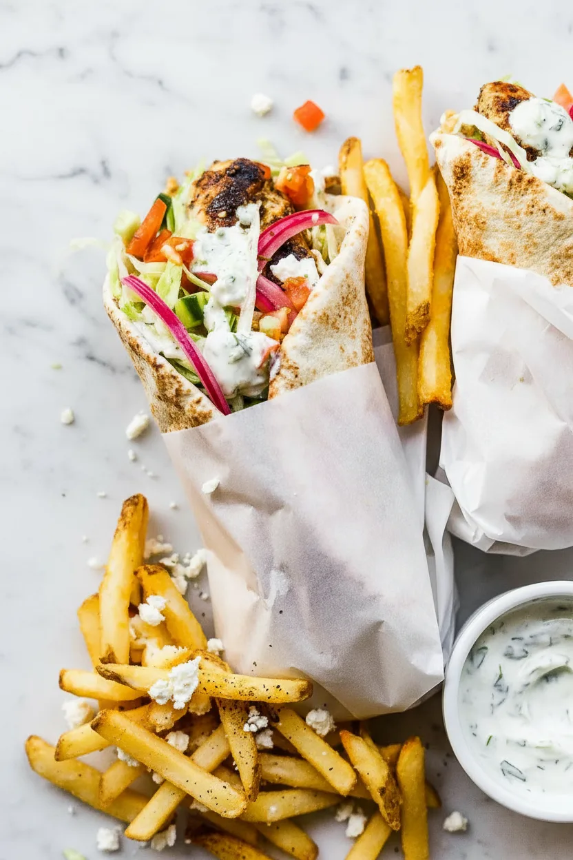 Hähnchen-Gyros mit Feta-Tzatziki – Lecker & proteinreich