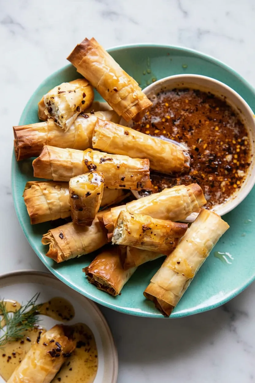 Knusprige Feta-Röllchen aus dem Ofen