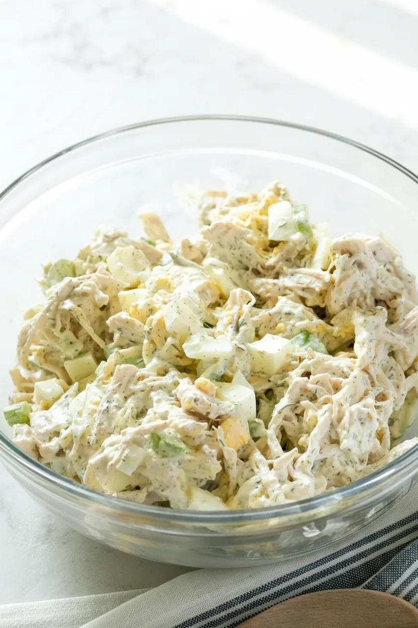 Altmodisches Hähnchensalat-Sandwich