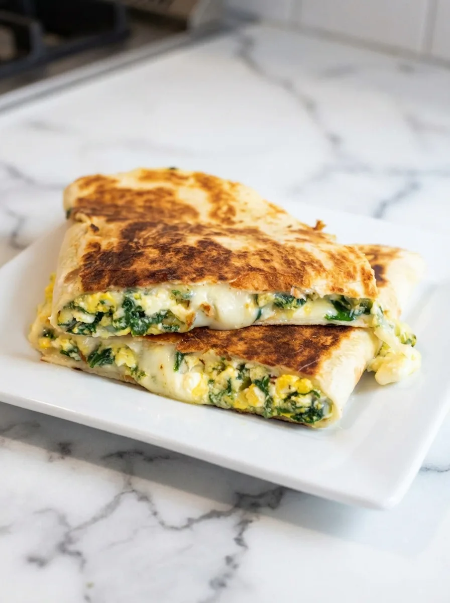 Aromatische Spinat-Feta-Quesadillas – Blitzschnell & Knusprig