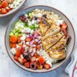 Die BESTE gesunde griechische Hähnchen-Bowl