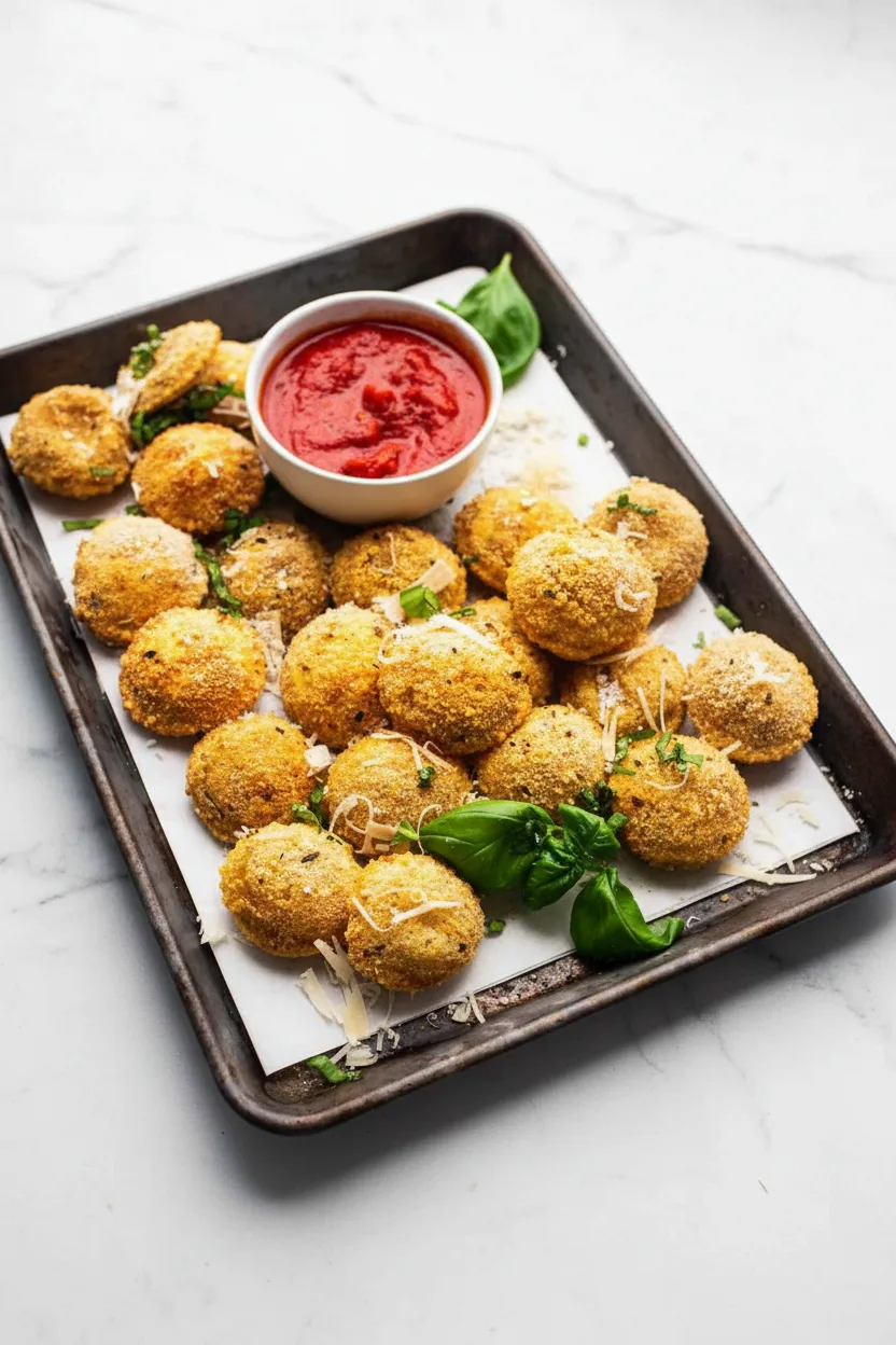 Geröstete Ravioli im Airfryer oder Ofen