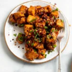 Honig-Knoblauch-Tofu aus der Heißluftfritteuse