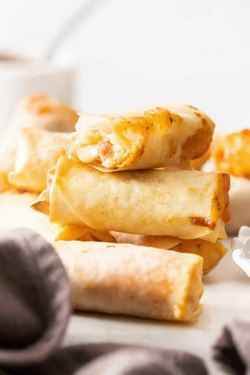 Knusprige Airfryer-Pizza-Eierrollen