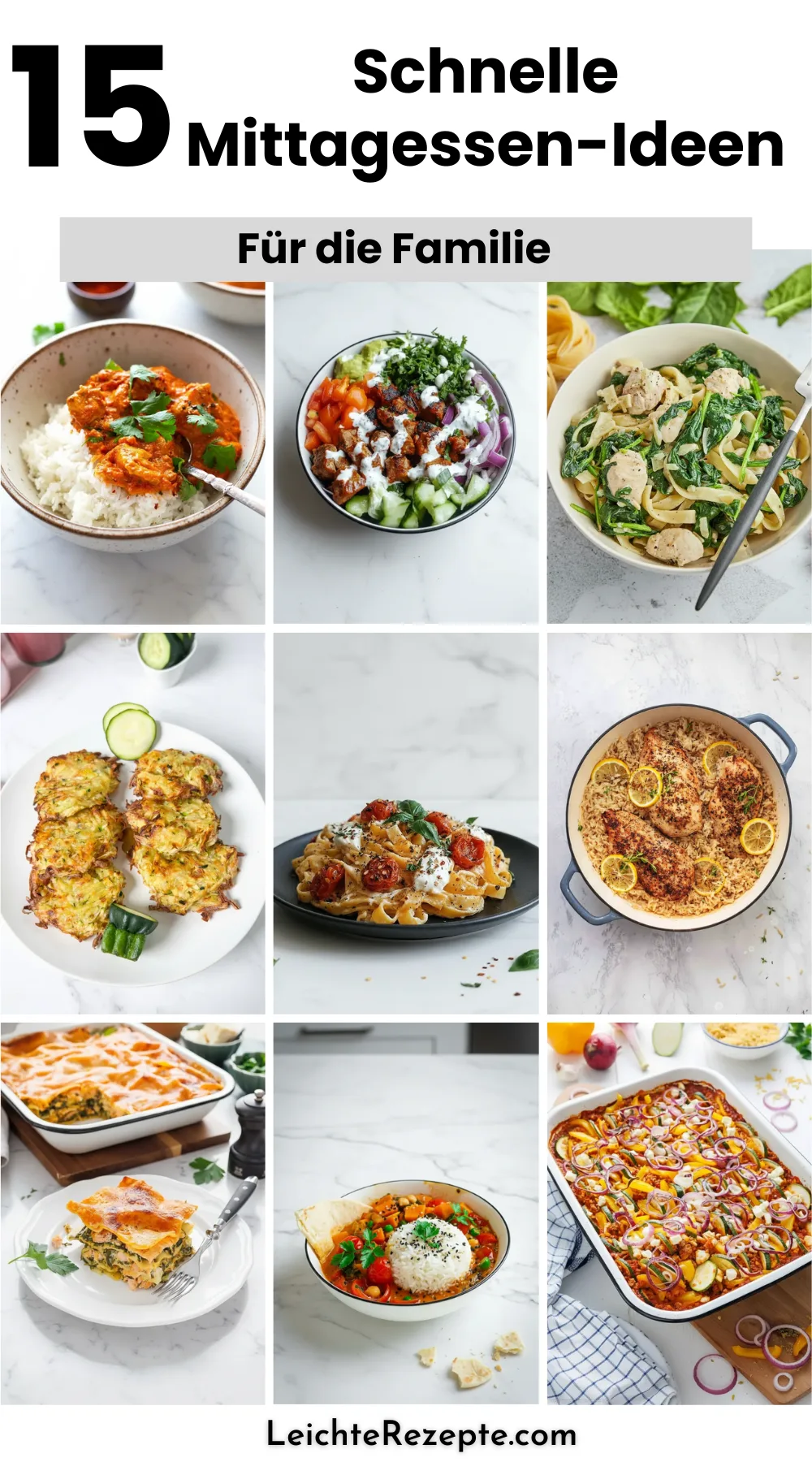 15 Schnelle Mittagessen-Ideen für die ganze Familie