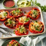 Vegetarische Gefüllte Paprika mit Reis