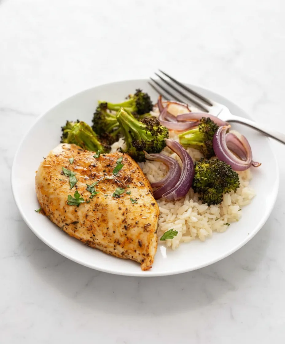 Zarte und saftige gebackene Hähnchenbrust