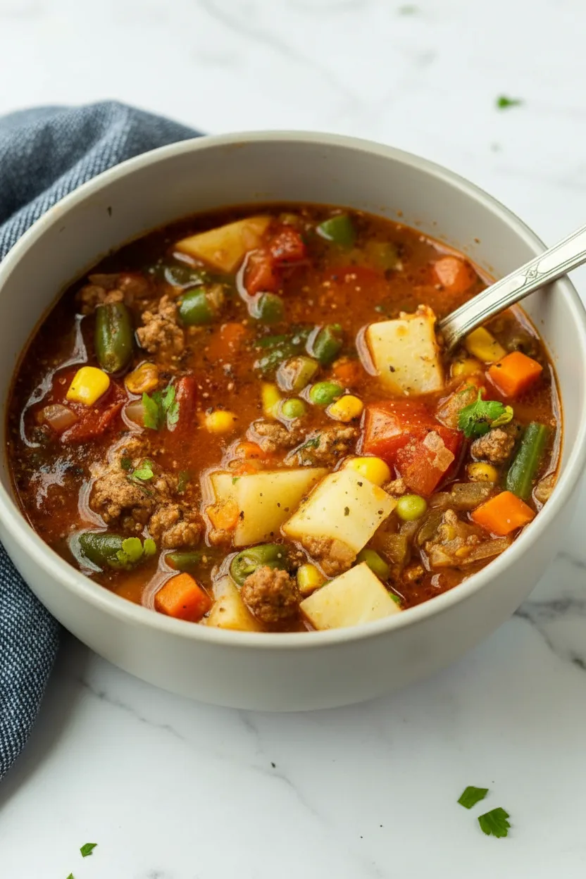 Beste Hackfleisch-Gemüsesuppe