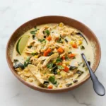 Cremige Hähnchen-Poblano-Paprika-Suppe