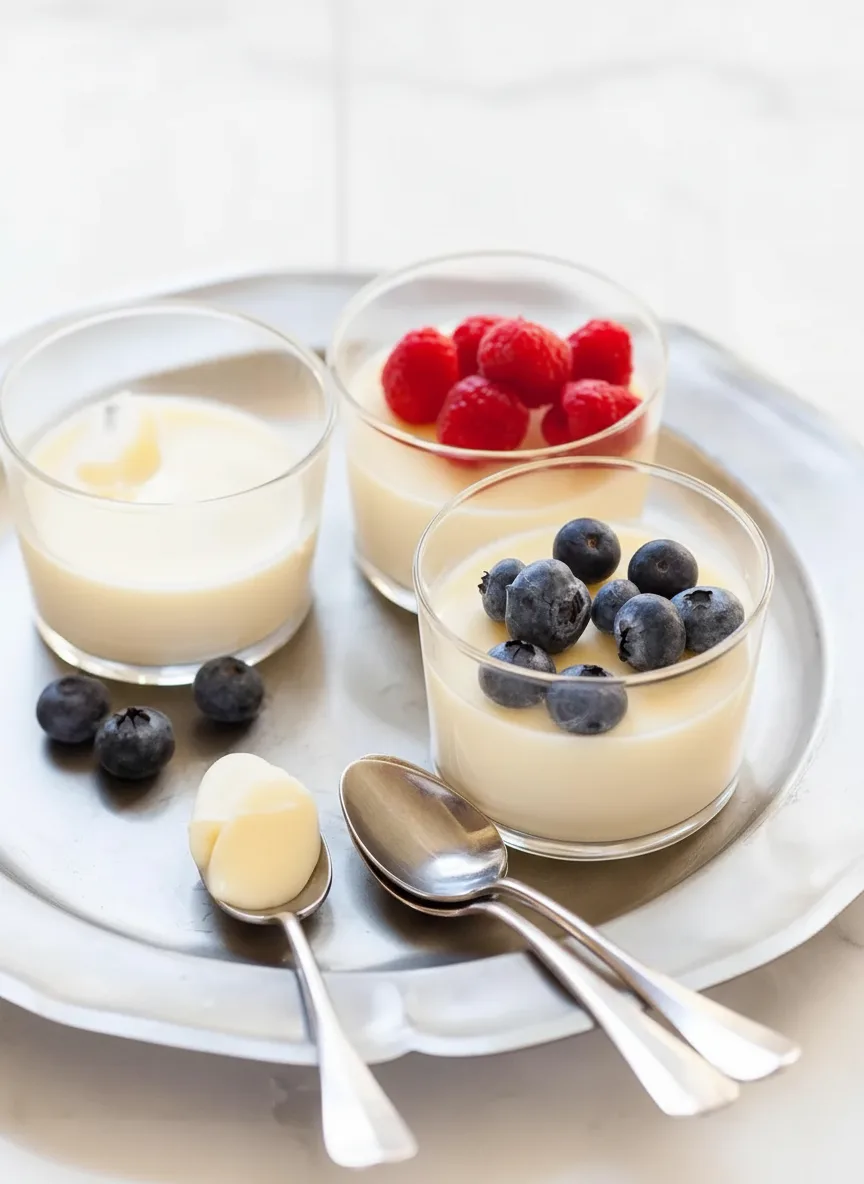 Cremige Zitronenpudding-Dessertbecher