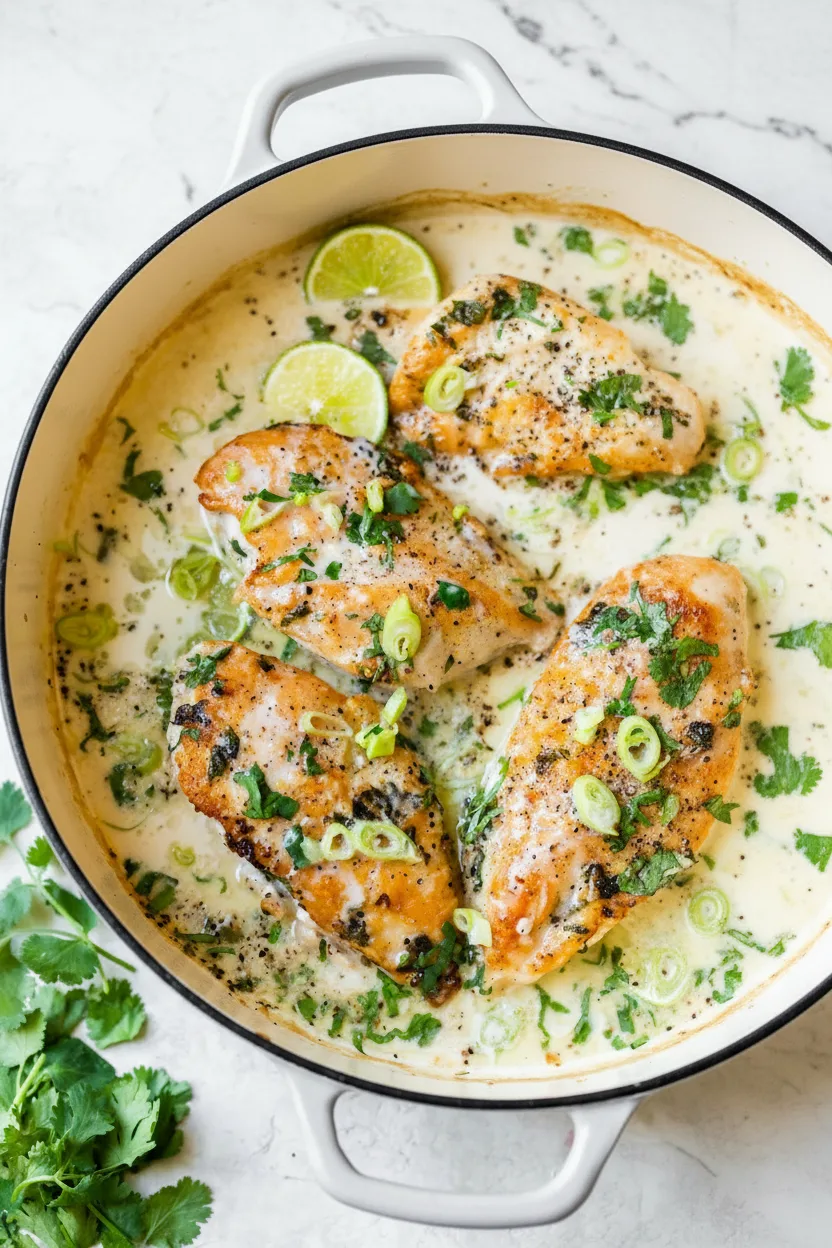 Cremiges Kokos-Limetten-Hähnchen