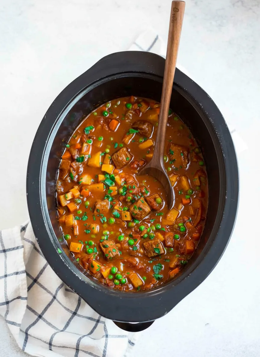 Crockpot Gemüse-Rindfleisch-Suppe