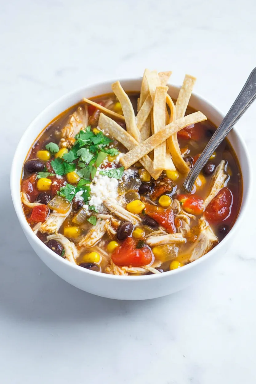 Einfache Tortilla-Suppe