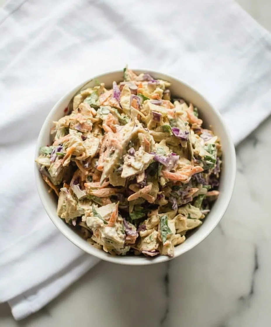 Frühlings-Hähnchensalat-Bowl mit Gemüse