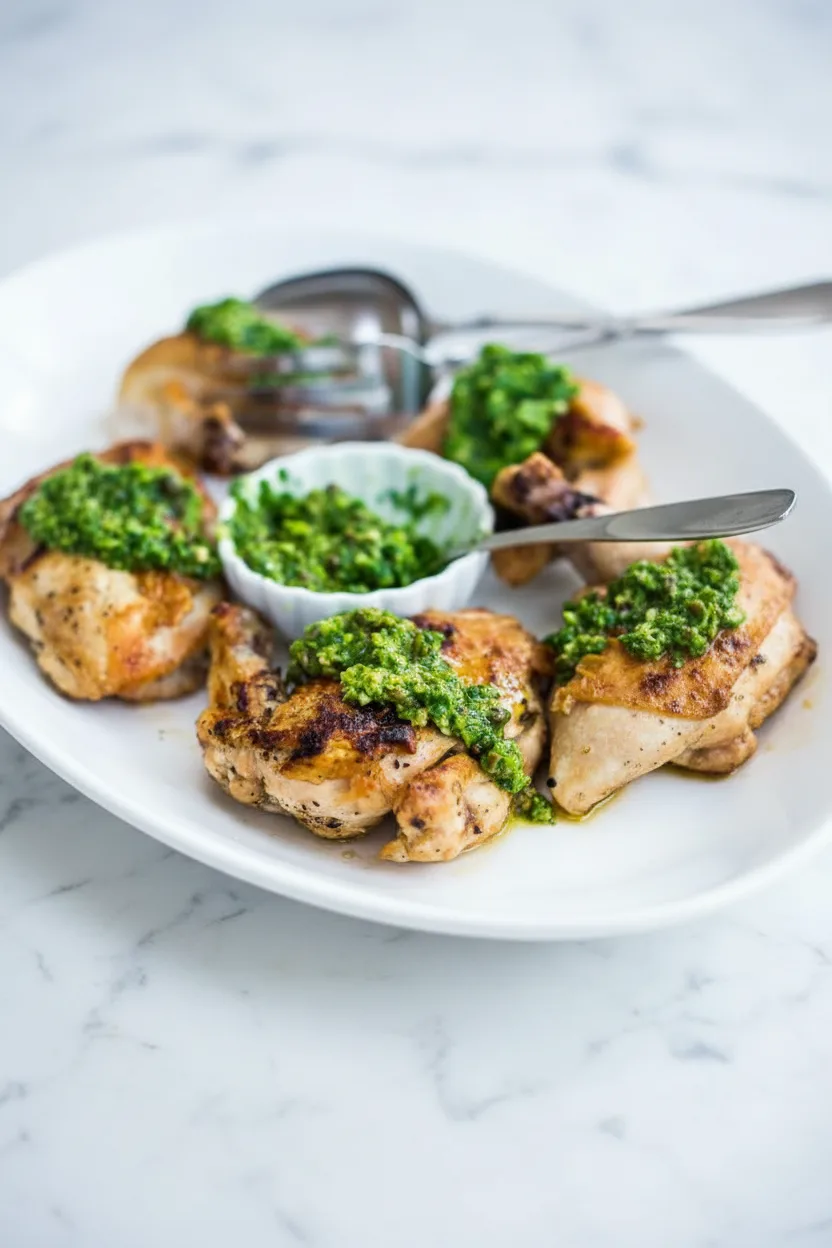 Gegrilltes Hähnchen mit Salsa Verde