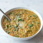Gemüsereiche Linsensuppe