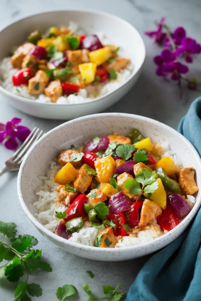 Hawaiianisches Hähnchen vom Blech