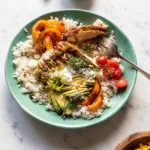 Honig-Limetten-Hähnchen-Reisbowl