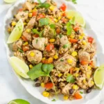 Koriander-Limetten-Hähnchen mit Reis