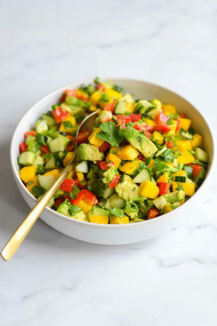 Mango-Gurken-Avocado-Sommersalat
