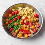 Pesto-Hähnchen-Tortellini mit Spargel