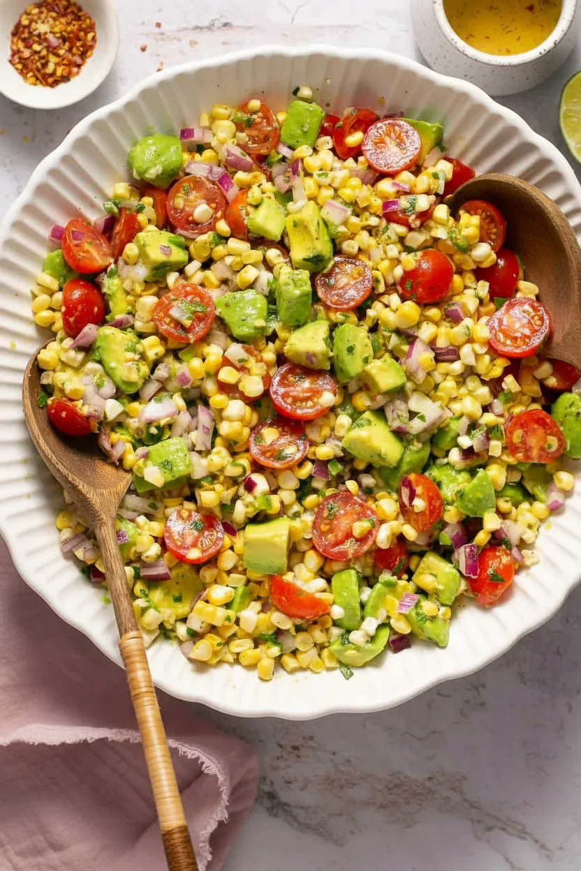 Sommerlicher Mais-Avocado-Salat