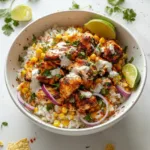 Street-Corn-Hähnchen-Reis-Bowl
