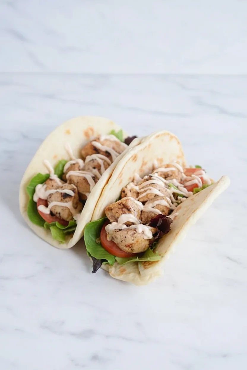 Würziger Knoblauch-Hähnchen-Wrap