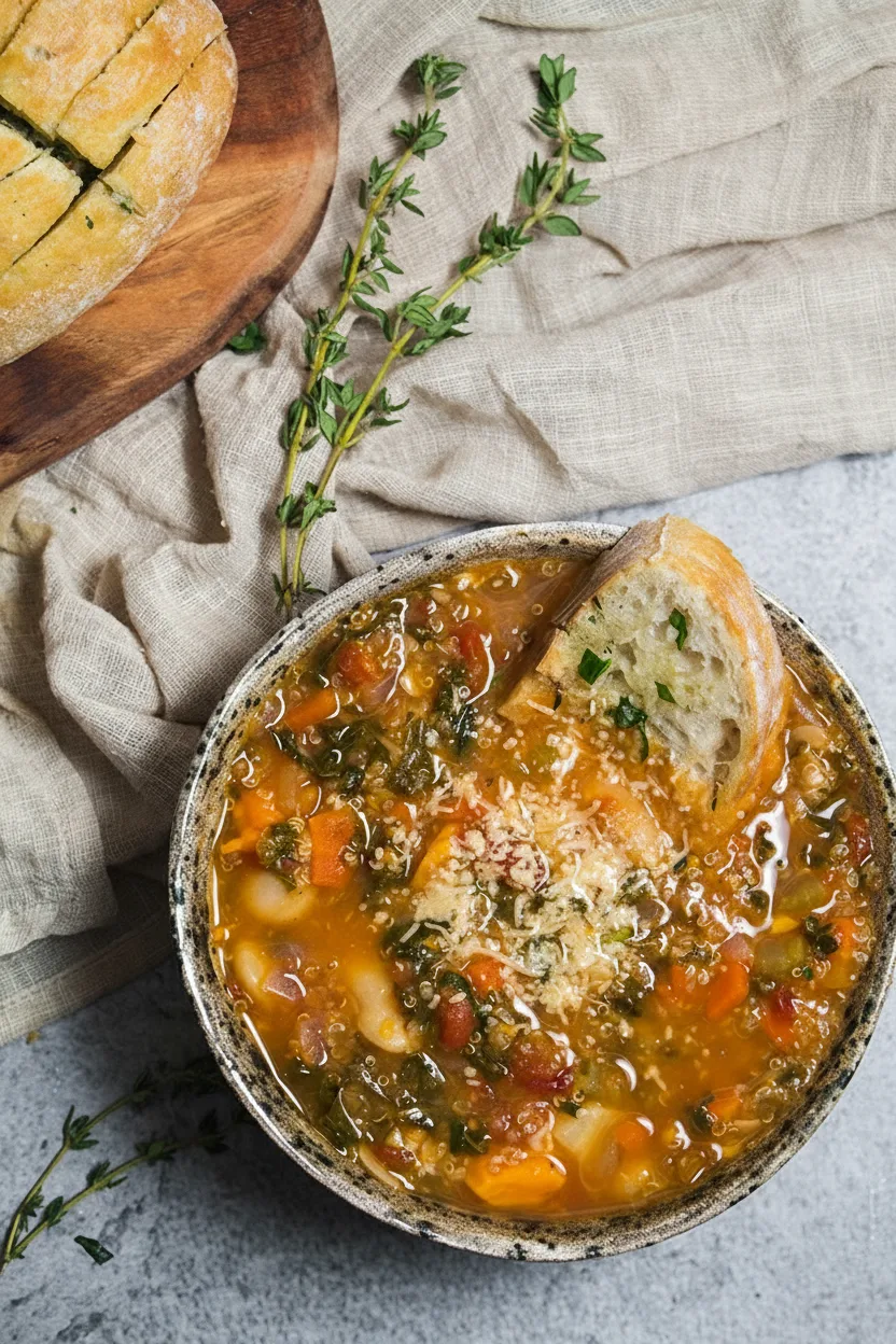 Winter-Minestrone-Suppe (vollgepackt mit Gemüse!)
