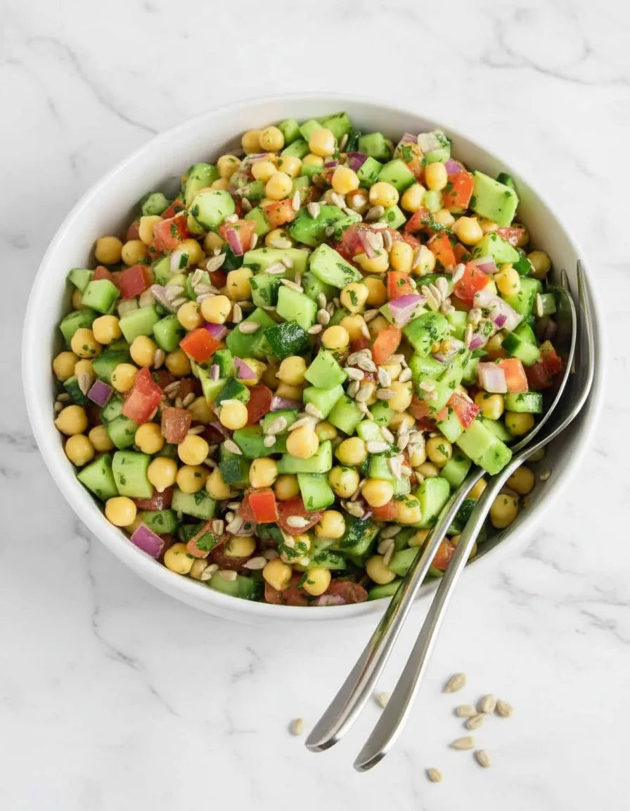 Zitroniger Kräuter-Kichererbsen-Avocado-Salat