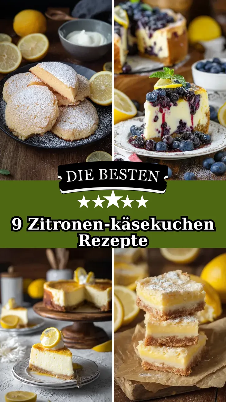 9 erfrischende Zitronen-Käsekuchen Rezepte für jeden Anlass