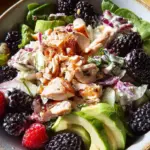 Brombeer-Hähnchen Salat