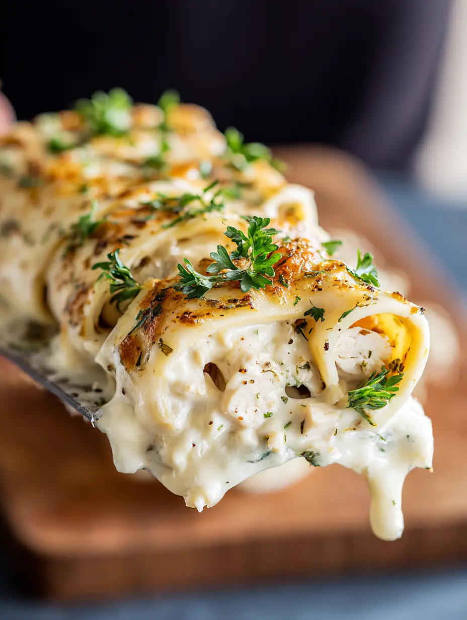Chicken Alfredo Roll-Ups