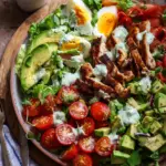 Chicken Cobb Salat mit cremigem Avocado-Ranch-Dressing