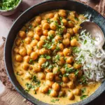 Cremige Kokos-Limetten Kichererbsen Pfanne